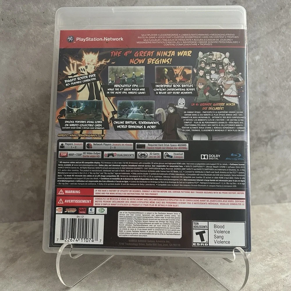 Bandai Naruto Shippuden: Ultimate Ninja Storm 3 PS3 T NTSC-U/C 2013 CIB